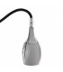 Pendel 1M - Cable Negro - Portalámparas E27 Cromo - Rosetón Cromo