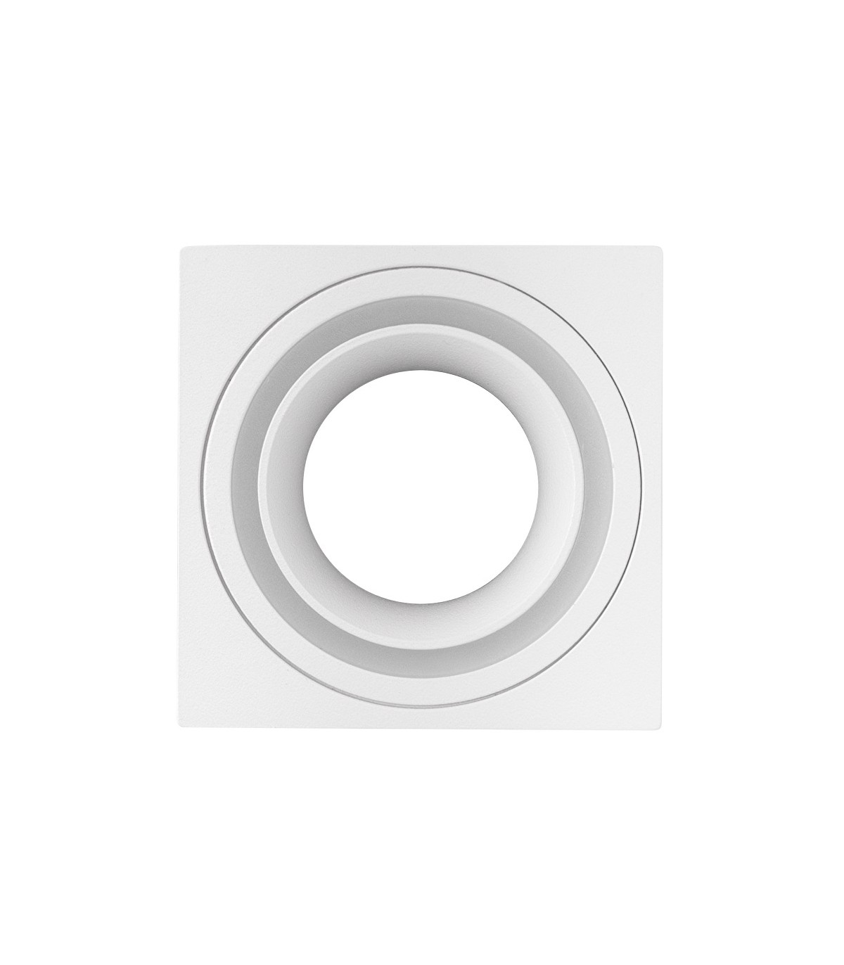 Aplique Superficie Fijo Ring Cuadrado Blanco
