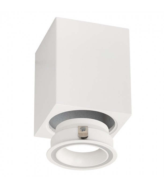Aplique Superficie Fijo Ring Cuadrado Blanco