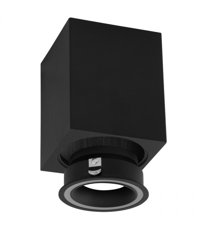 Aplique Superficie Fijo Ring Cuadrado Negro