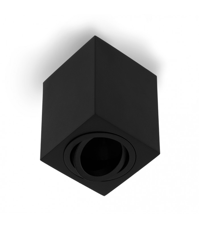 Aplique Basculante Superficie Cuadrado Negro IP20 MAXLED