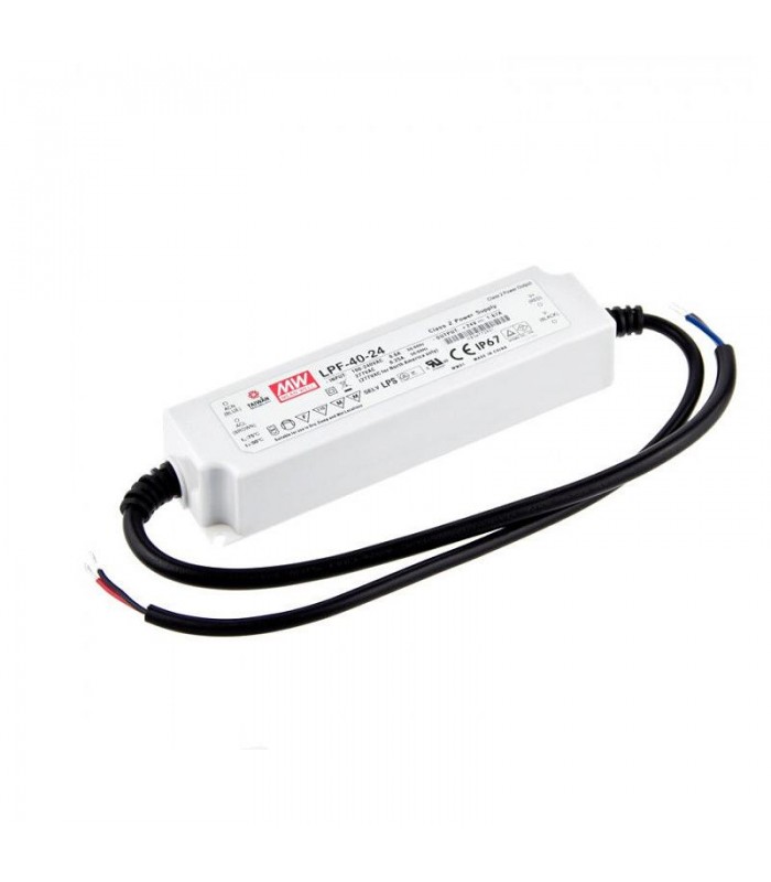 Fuente Alimentación Mean Well 40W 24VDC 1.67A IP67 LPF-40-24
