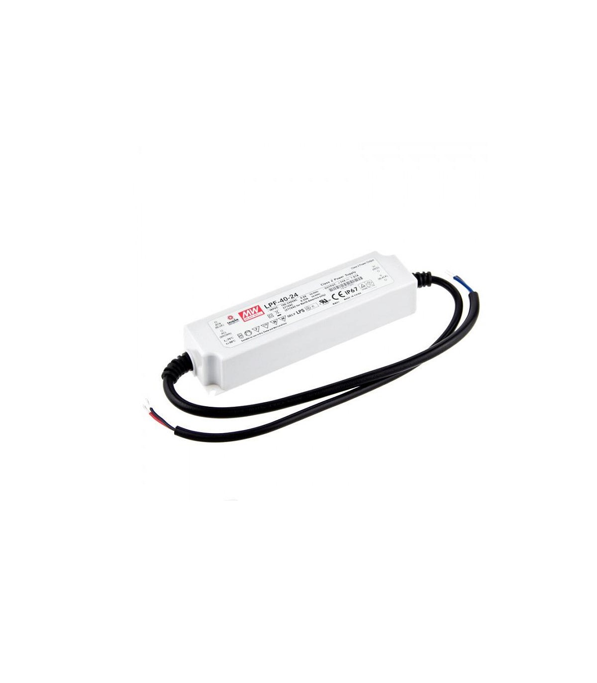 Fuente Alimentación Mean Well 40W 24VDC 1.67A IP67 LPF-40-24
