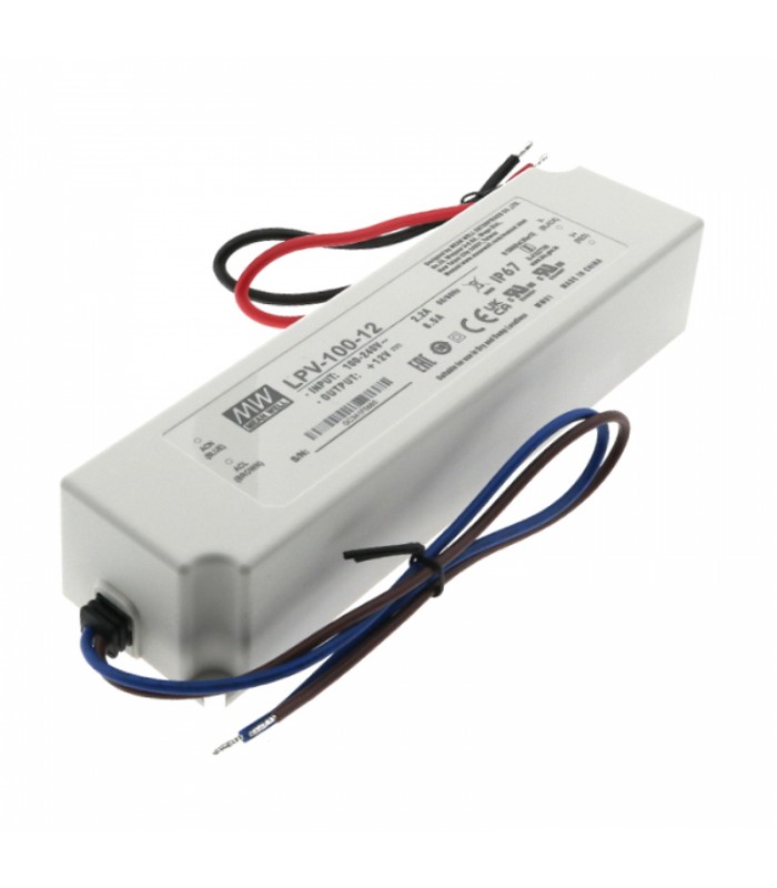 Fuente Alimentación Mean Well 100W 12VDC 8.5A IP67 LPV-100-12