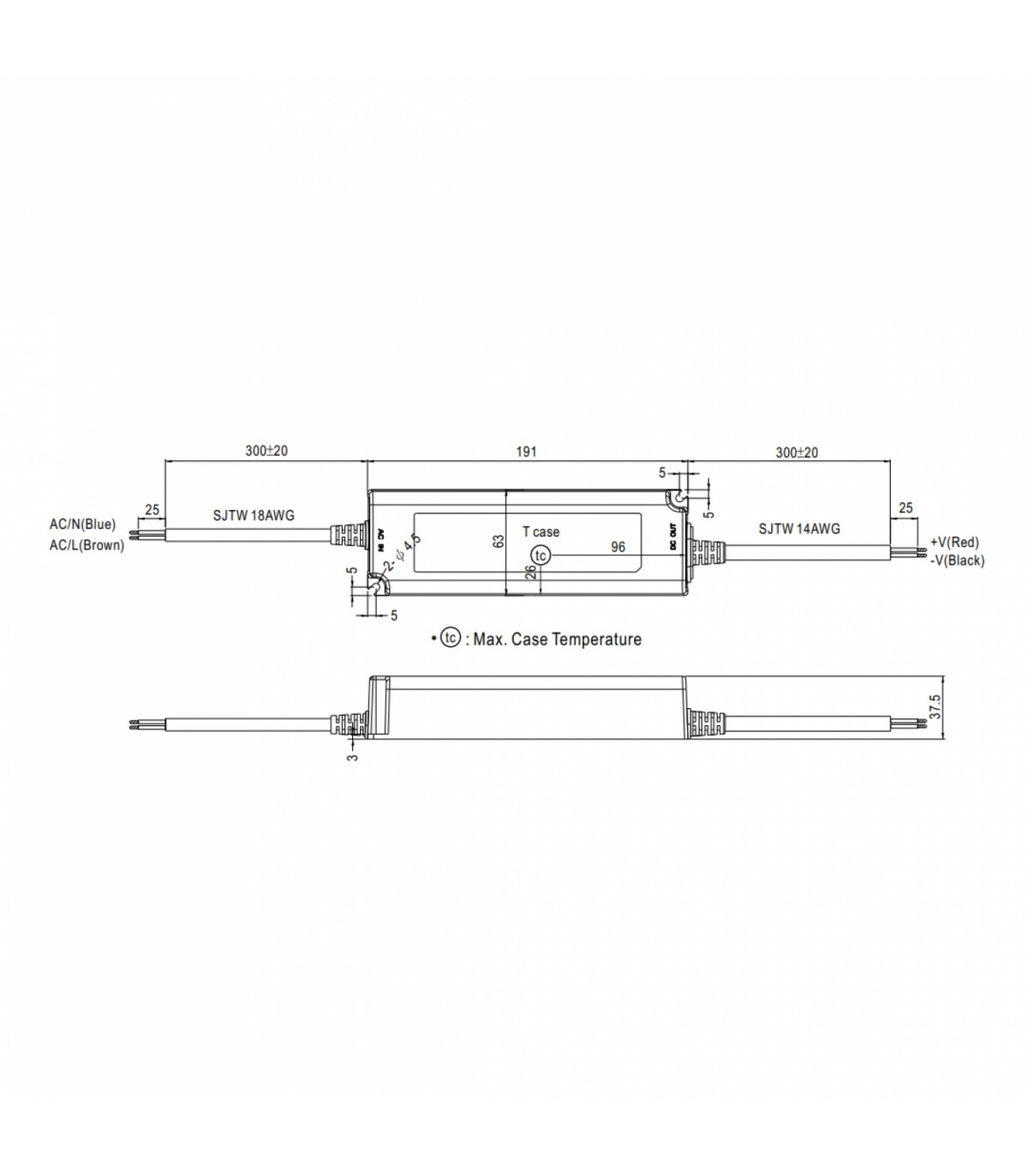 Fuente Alimentación Mean Well 150W 24VDC 6.3A IP67 LPV-150-24