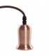 Pendel 1M - Cable Marrón - Portalámparas E27 Cobre - Rosetón Cobre