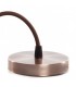 Pendel 1M - Cable Marrón - Portalámparas E27 Dorado - Rosetón Cobre