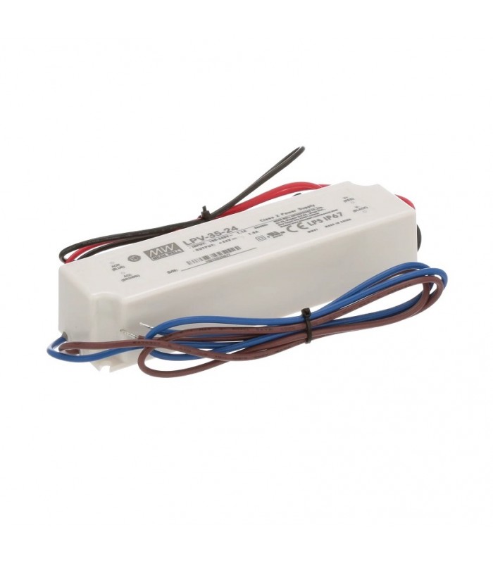 Fuente Alimentación Mean Well 36W 24VDC 1.5A IP67 LPV-35-24