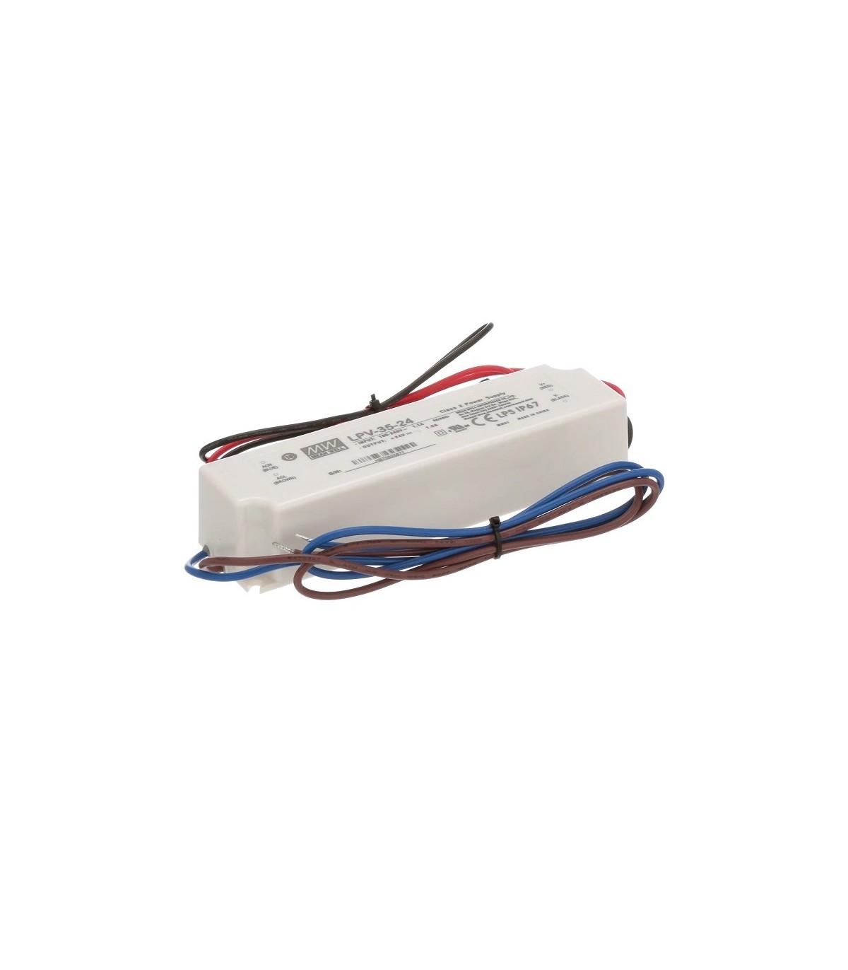 Fuente Alimentación Mean Well 36W 24VDC 1.5A IP67 LPV-35-24