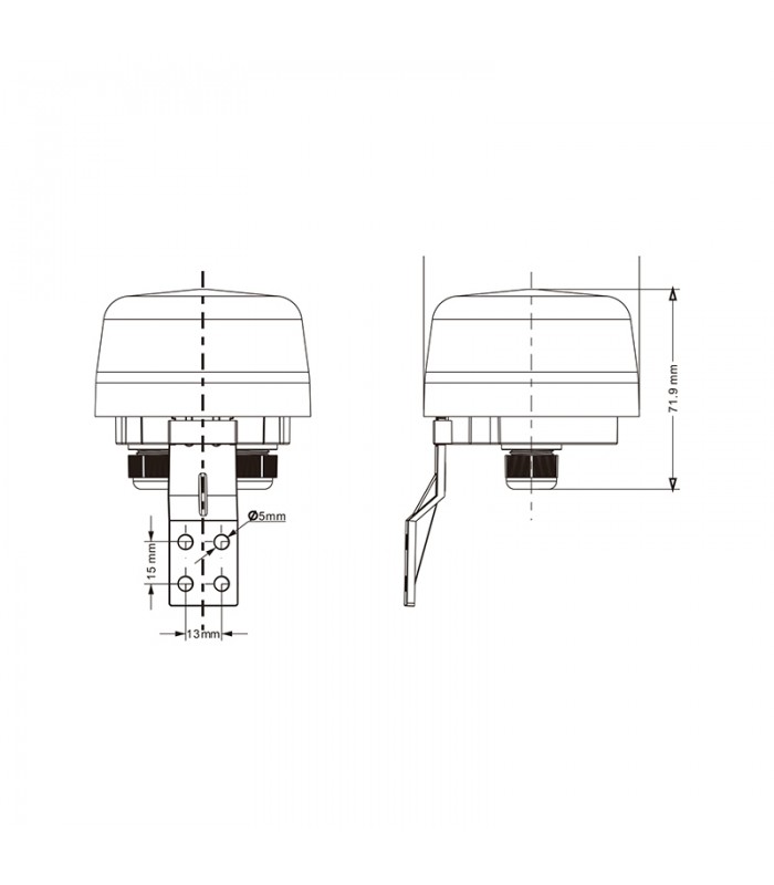 Sensor de Luz Fotoelectrico/Crepuscular Litt 10A IP44