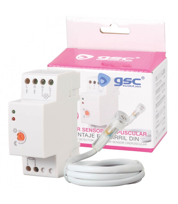 Sensor Crepuscular 20A para Carril DIN IP65