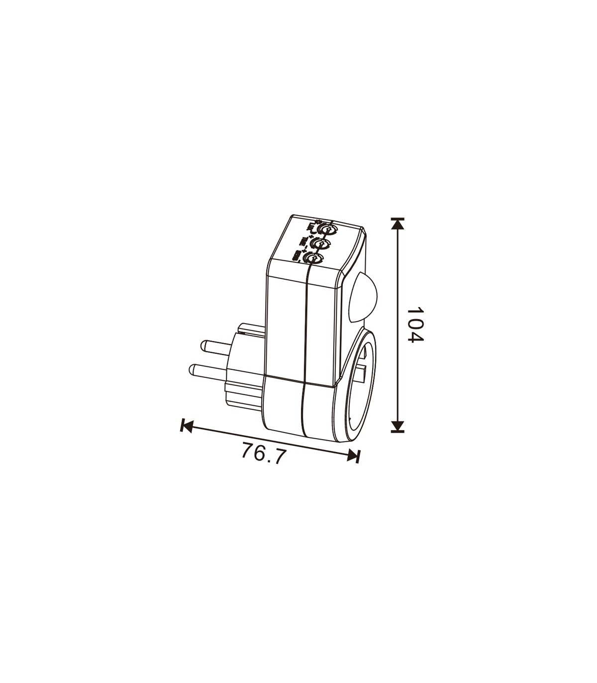 Enchufe Schuko Sensoreasy Con Sensor de Movimiento 10A IP20