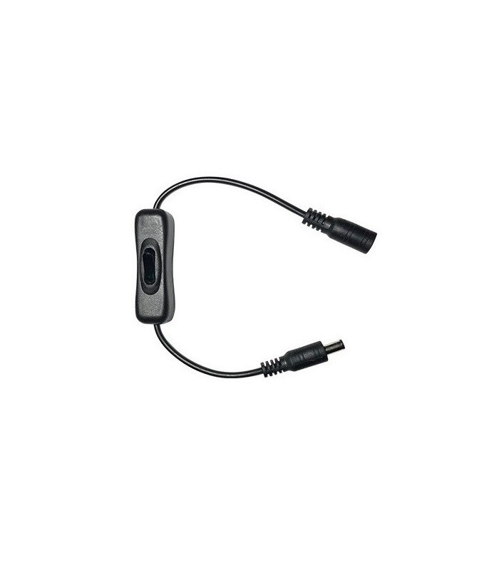 Conector Macho A Hembra DC + Interruptor