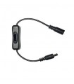 Conector Macho A Hembra DC + Interruptor