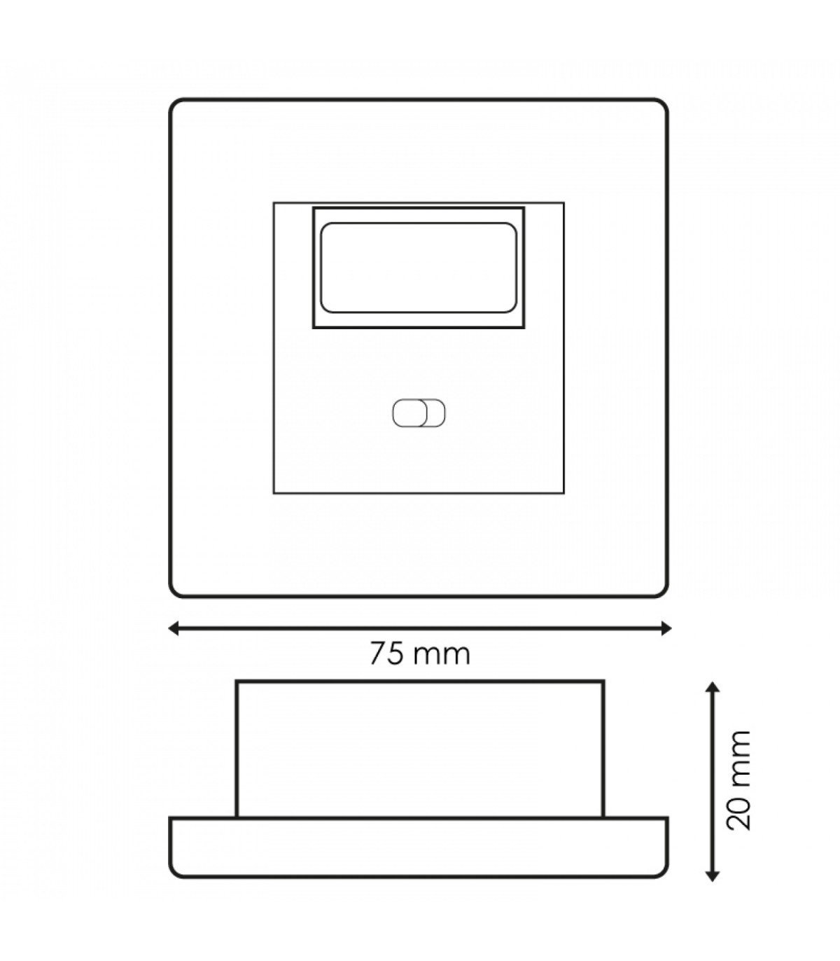 Detector Movimiento LEDME Square Empotrable Pared 9m IP20 Blanco