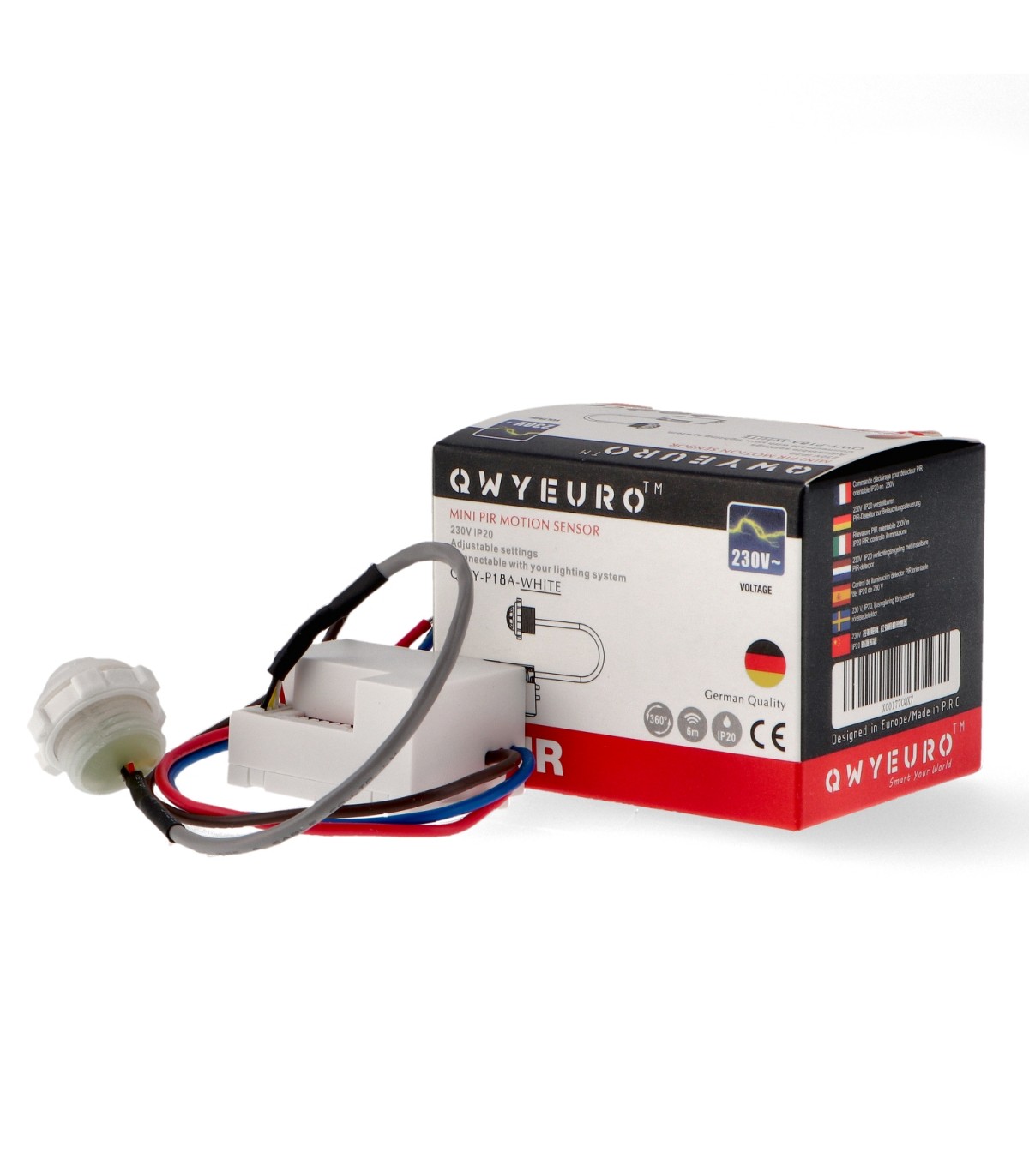 Detector Movimiento LEDME Mini Empotrable 6m IP20 Blanco