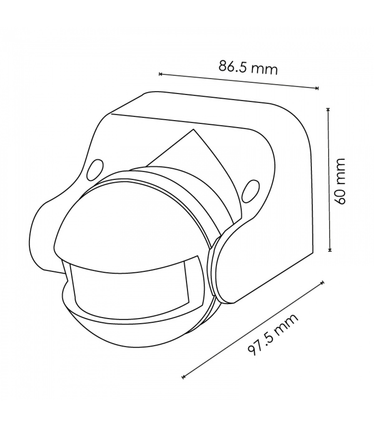 Detector Movimiento Ledme De Pared/Techo 12m IP20 Blanco