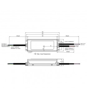Fuente Alimentación Mean Well 150W 27~56VDC 2.8A IP67 XLG-150-H-AB