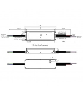 Fuente Alimentación Mean Well 200W 27~56VDC 3.5A IP67 XLG-200-H-AB