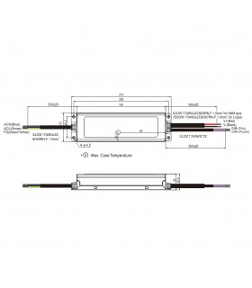 Fuente Alimentación Mean Well 240W 27~56VDC 4.28A IP67 XLG-240-H-AB