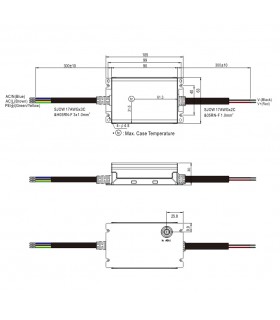 Fuente Alimentación Mean Well 100W 22~54VDC 1A IP67 XLG-50-A