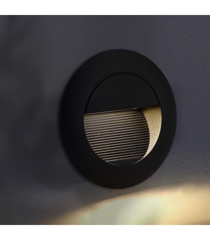 Baliza Led De Empotrar CIRCLE 3W 240LM IP54 Negra