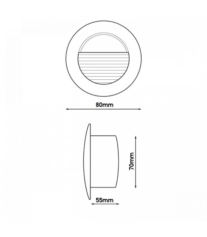 Baliza Led De Empotrar Circle 3W 240LM 36º IP54 Gris