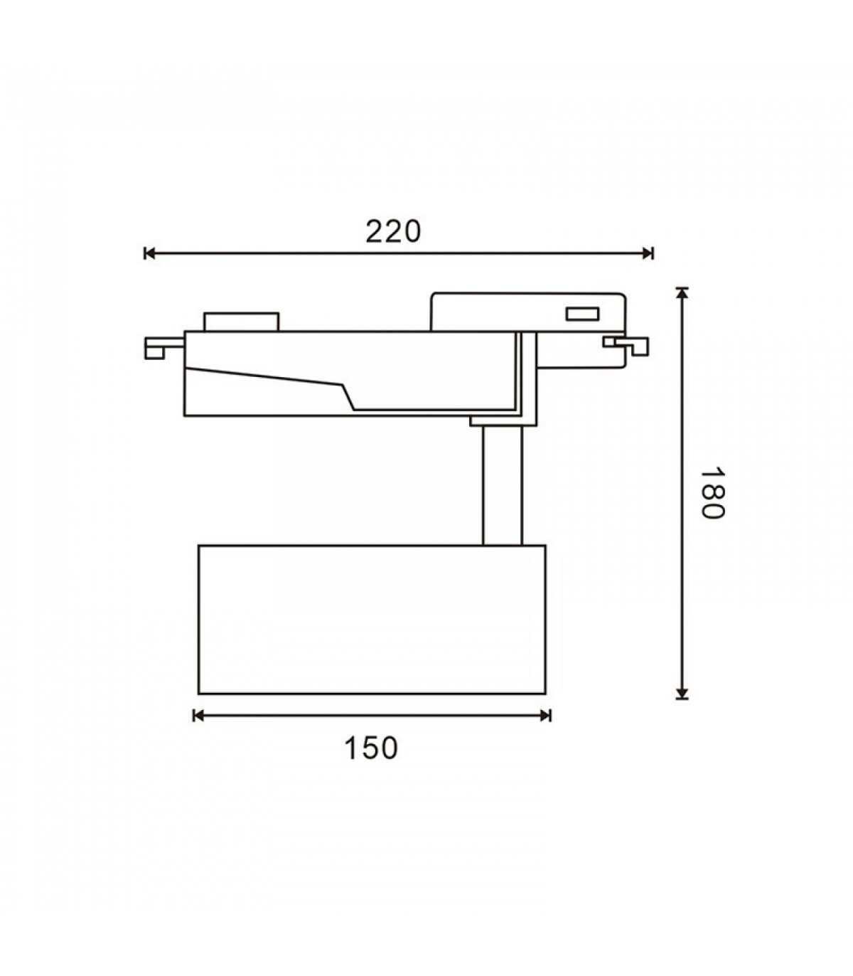 Foco Carril Monofásico PROFAST 30W 3000Lm 36º Blanco