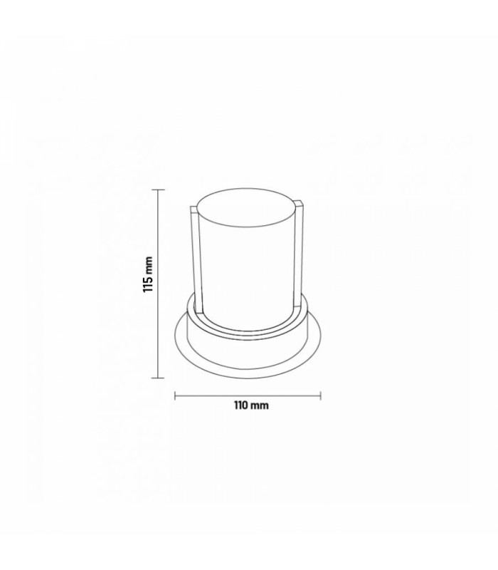 Foco Empotrable Orientable TUBE 12W 1320Lm 36º IP20