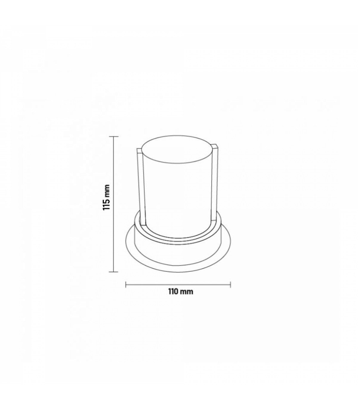 Foco Empotrable Orientable TUBE 12W 1320Lm 36º IP20