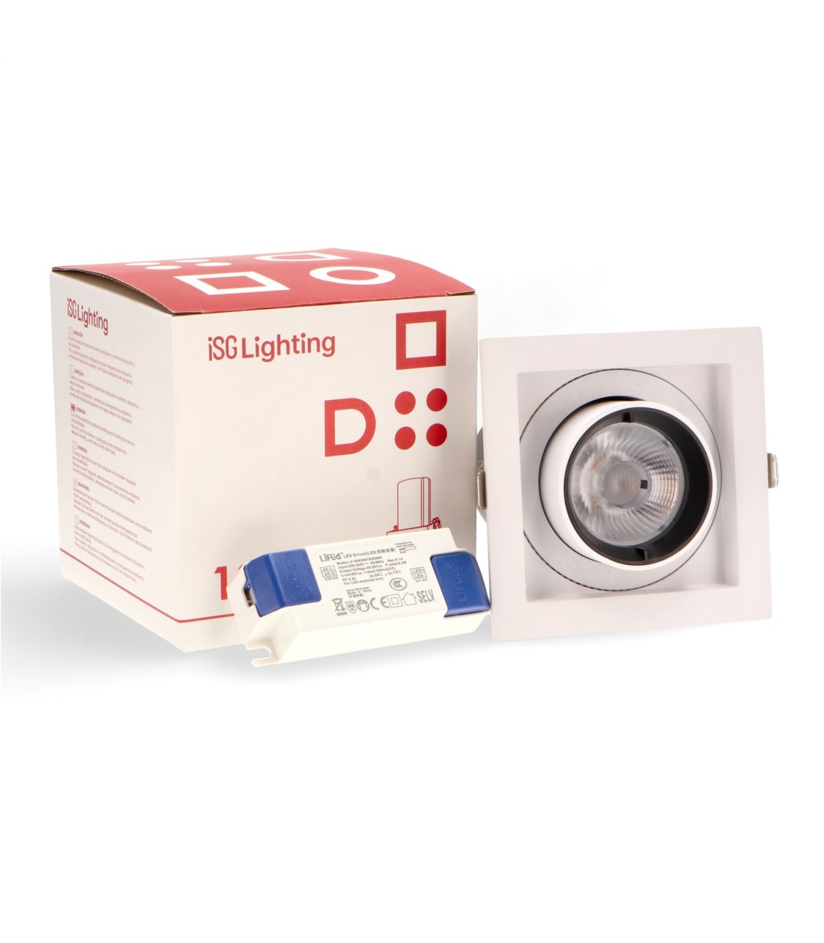 Foco Empotrable Orientable TUBE Square 12W 1320Lm 36º IP20