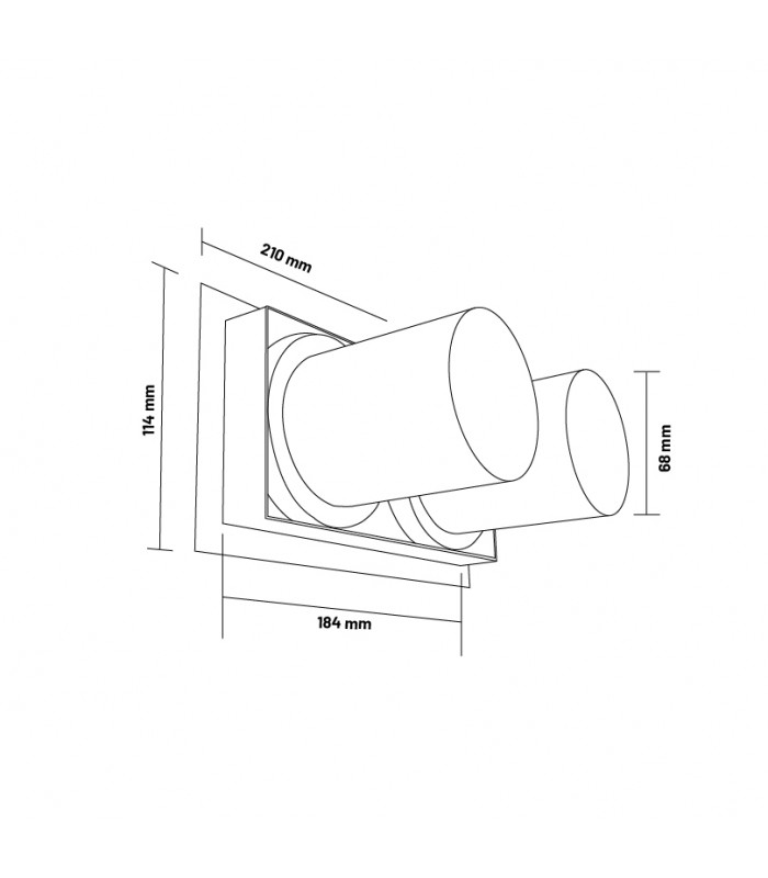 Foco Empotrable Orientable TUBE 24W 2640Lm 36º IP20