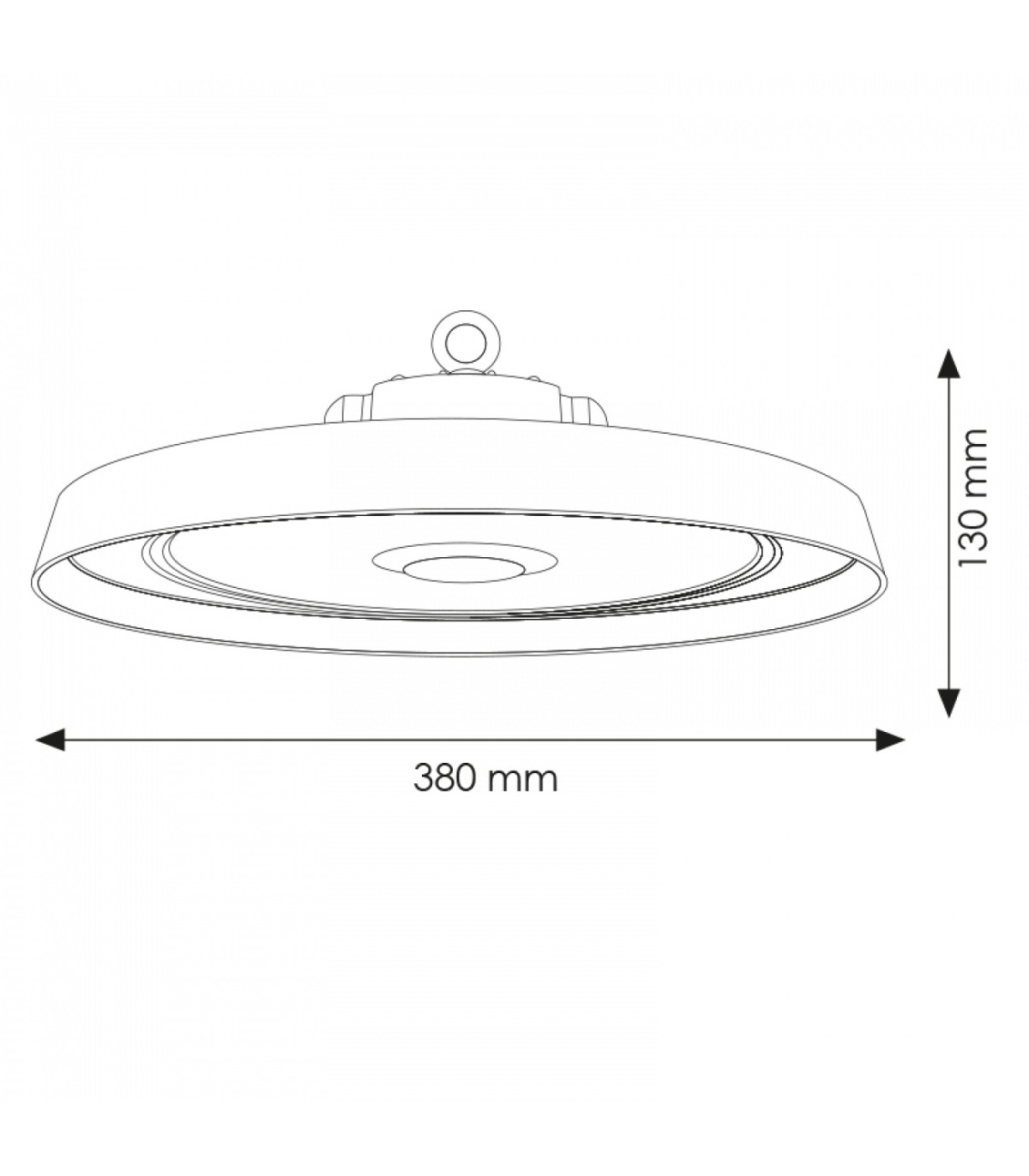 Campana UFO Serie A Dali 2.0 200W 36000Lm 90º IP65