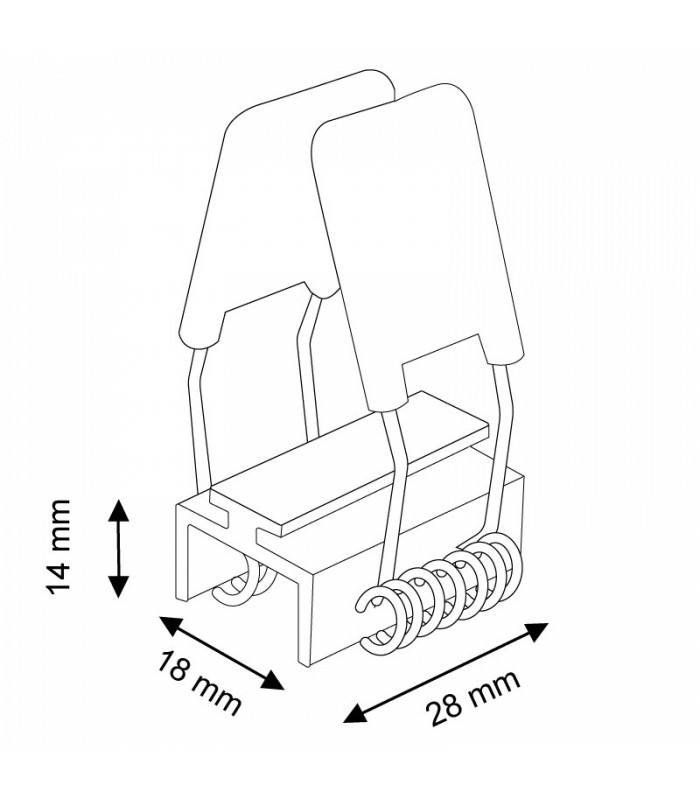 Grapa Para Carril Magnético Serie 16Mm Empotrable