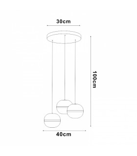 Lámpara de techo LED Apple 50W 4.500Lm IP25 3000K+4500K+6000K