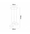 Lámpara de techo LED Apple 50W 4.500Lm IP25 3000K+4500K+6000K