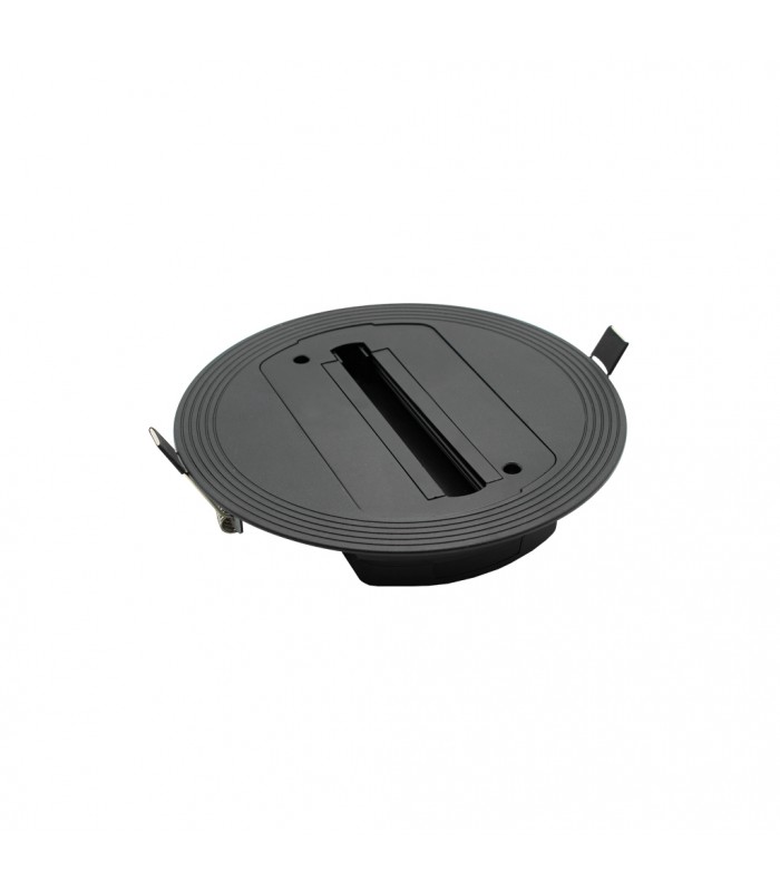 Base Empotrable Con Carril Monofásico Negro