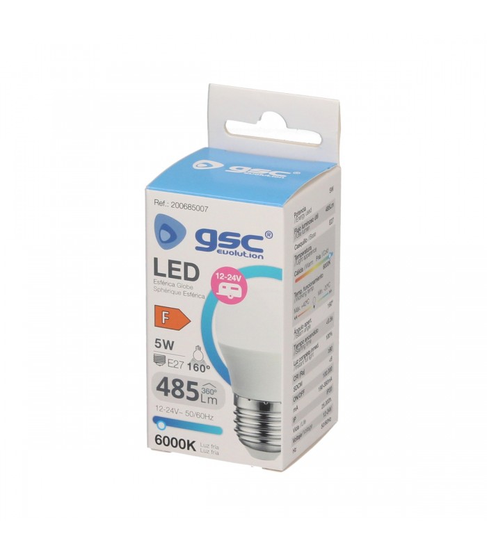 Bombilla Led 12-24V 5W 485LM E27