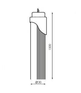 Tubo Led 24H T8 150cm 24W 2400Lm IP42
