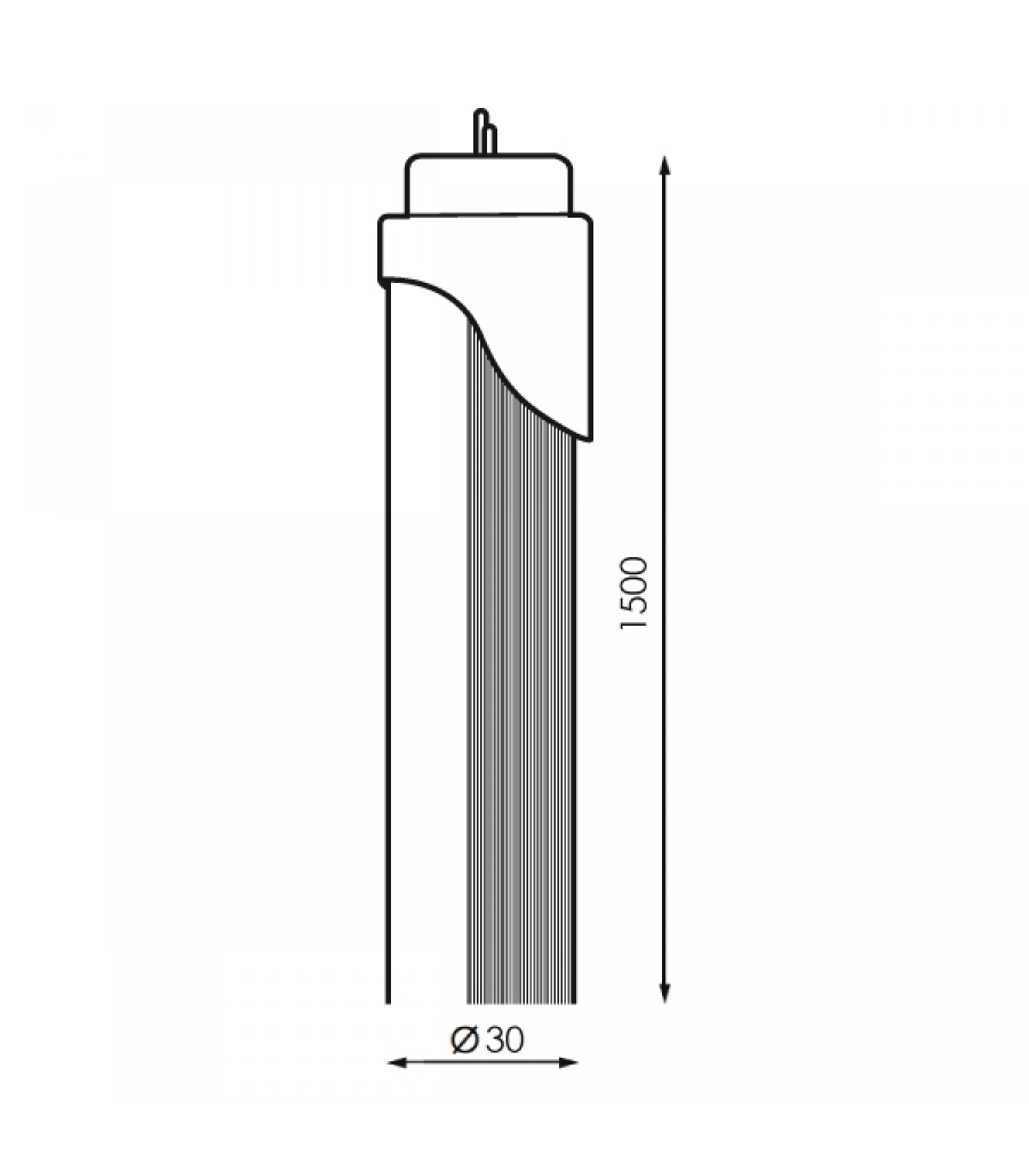 Tubo Led 24H T8 150cm 24W 2400Lm IP42