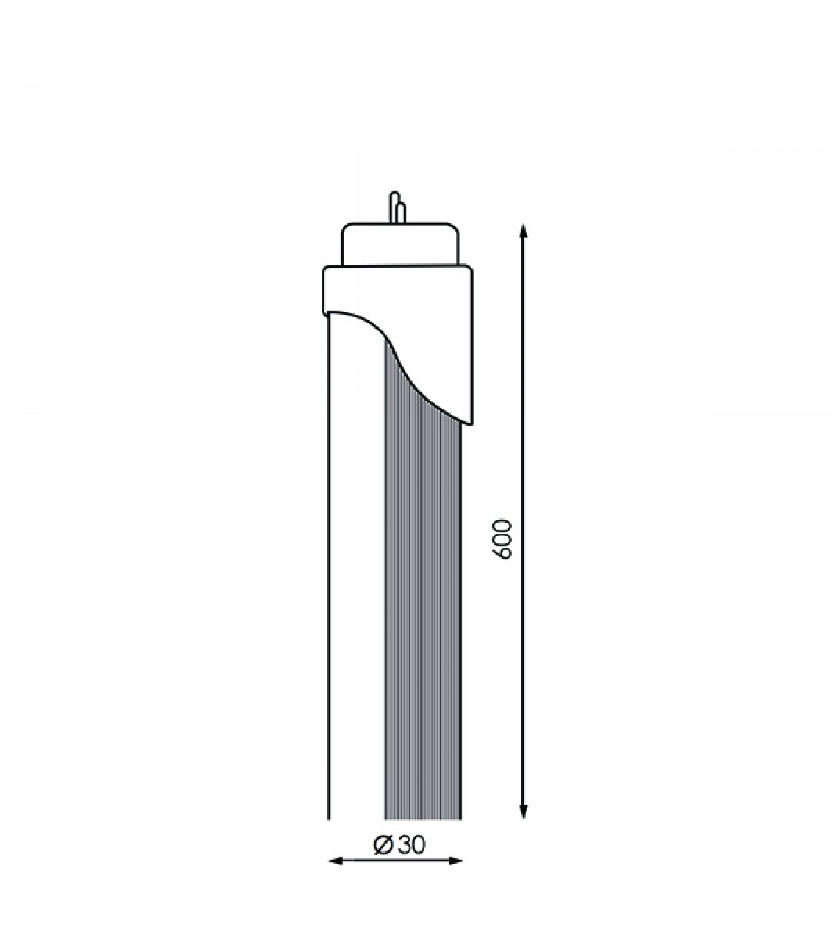 Tubo Led 24H T8 60cm 10W 1000Lm IP42