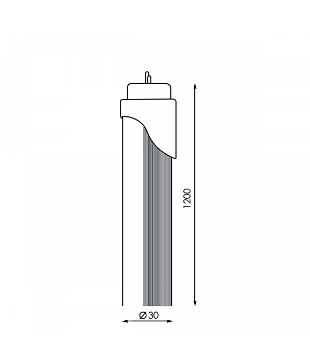 Tubo Led Detector Movimiento T8 120cm 20W 2000Lm IP42