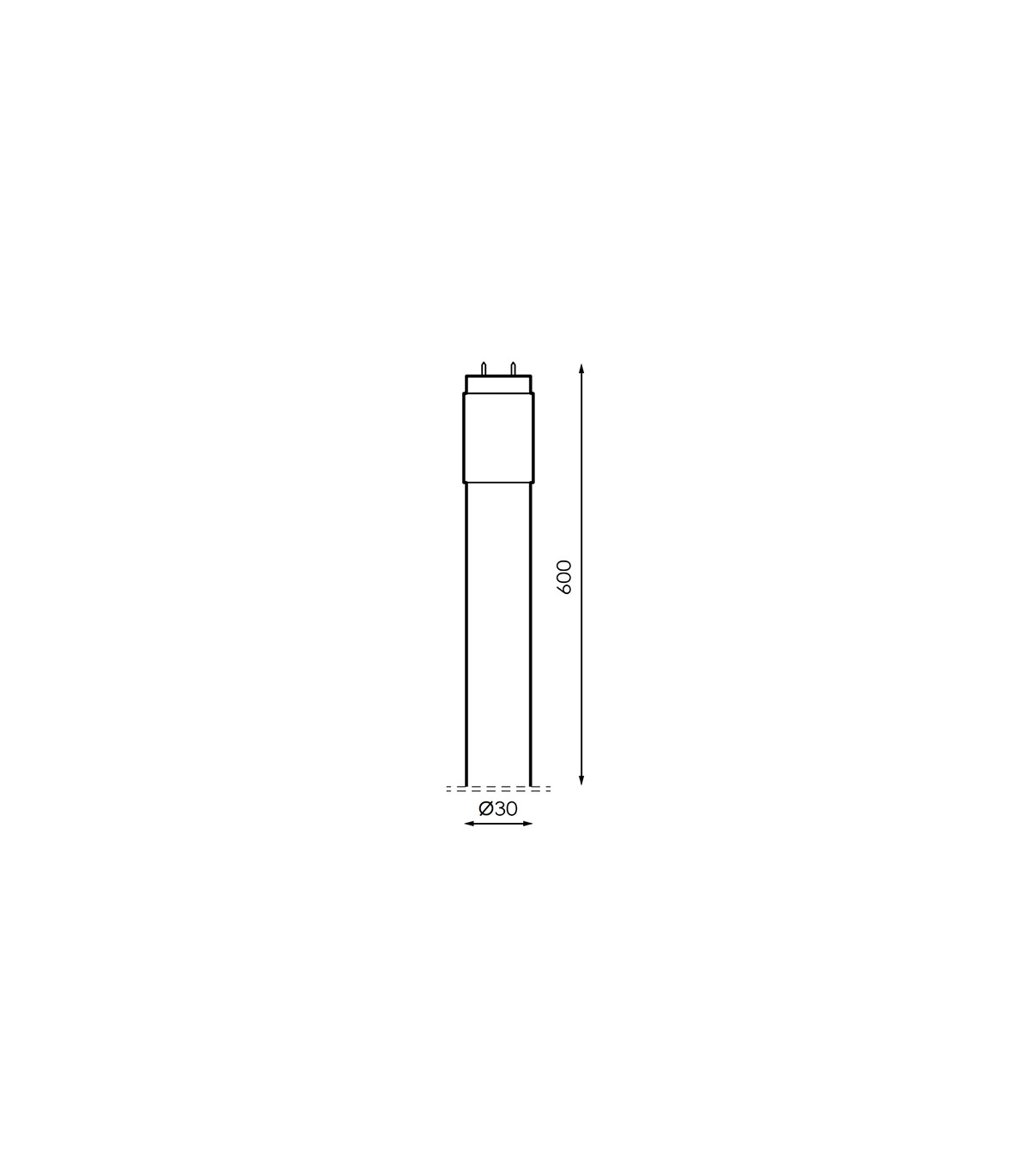 Tubo LED T8 60cm 9W 900Lm IP20 G13