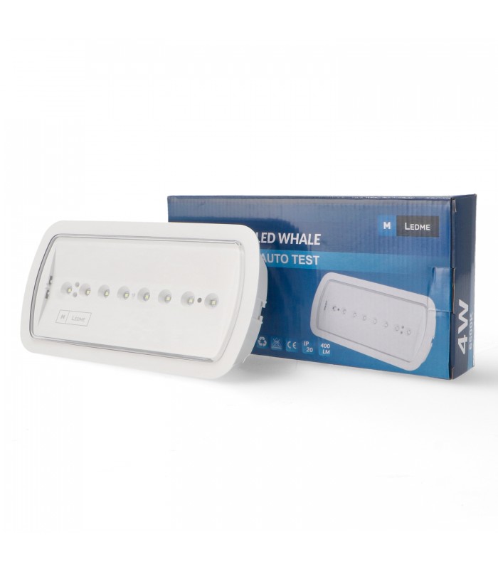 Emergencia Led WHALE 4W 400LM IP20 Sup/Emp Autotest