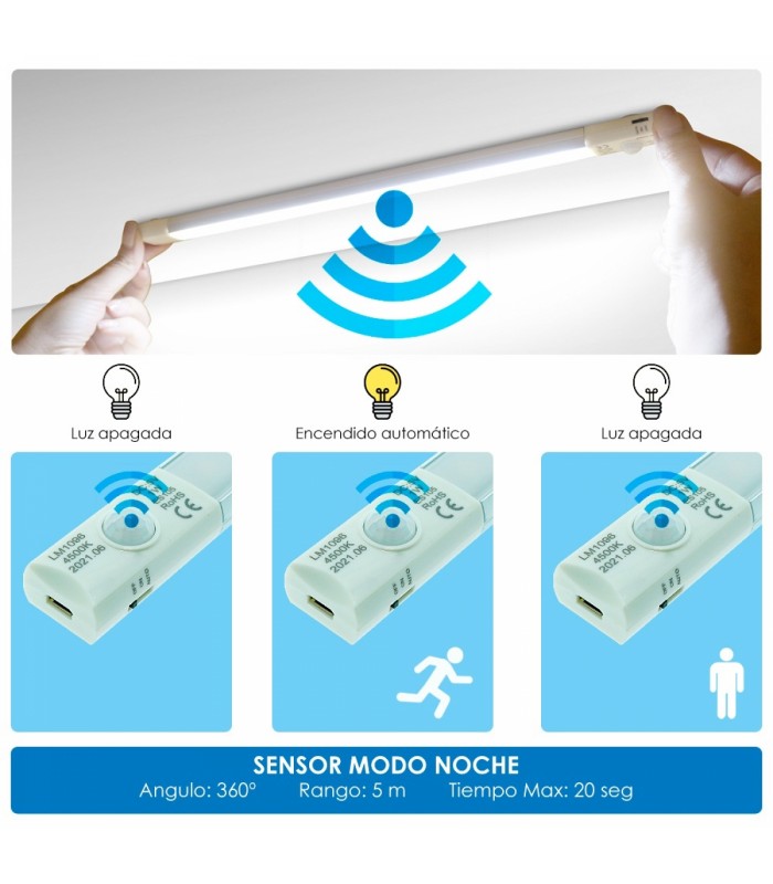 Barra Lineal Armario con Sensor 1W Osram
