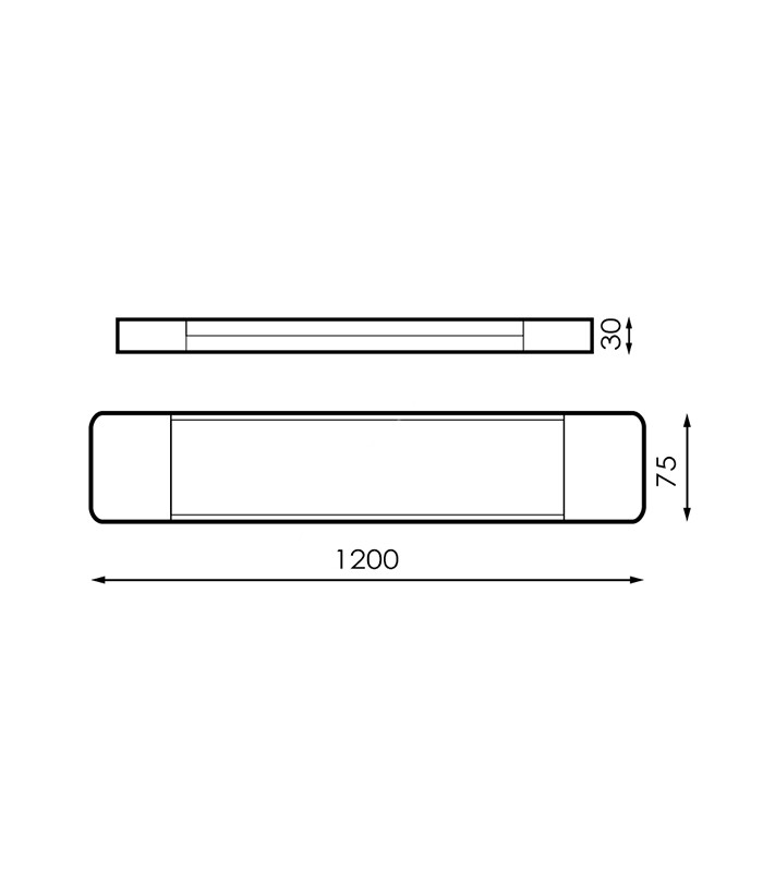 Regleta Slimline Fast 40W 4000Lm 120cm IP20