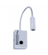 Aplique LED lectura 3W 240Lm 4500K IP20 Con Interruptor. CROMO