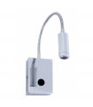Aplique Lectura 3W 240LM IP20 Con Interruptor Cromo