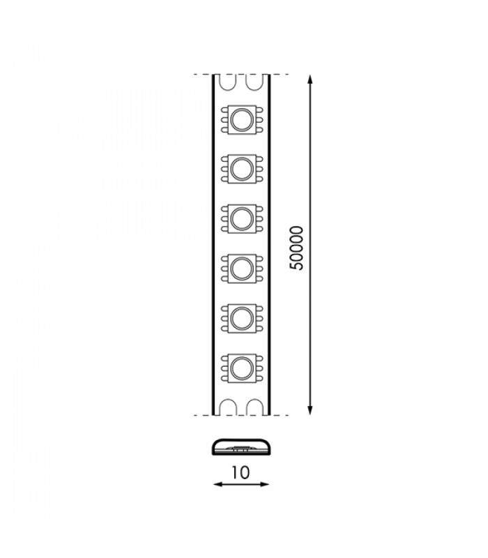 Tira Flexible Led 14W 1400Lm/M 60Led/m IP20 DC12V -5 Metros-