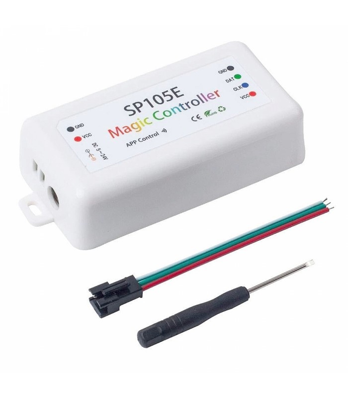 Controlador Colorful Sp105E Para Tira Led Digital 5-12-24VDC IP20